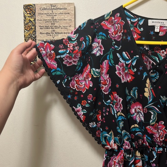 Monteau floral blouse size L - Picture 3 of 6